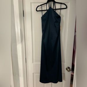 Long Green Dress size small, halter top and low back